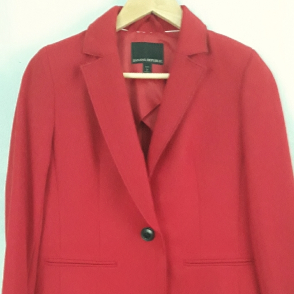 Banana Republic Red Wool, Size 2 - Picture 8 of 11